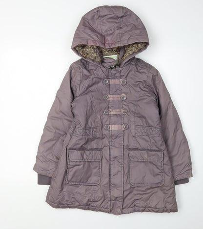 Vertbaudet Girls Grey Parka Coat 7-8 Years