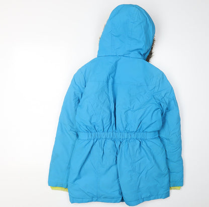 Marks and Spencer Girls Blue Puffer Jacket 11-12 Years