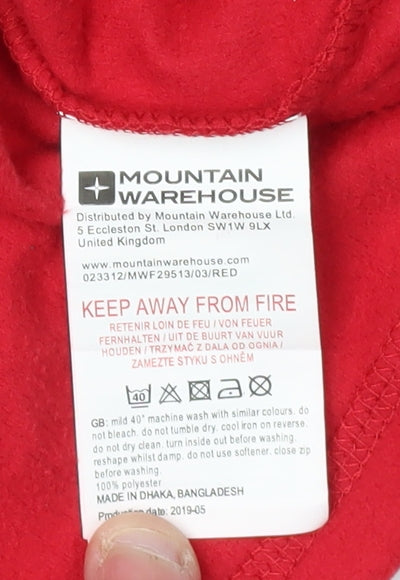 Mountain Warehouse Boys Red Half Zip Sweatshirt 11-12 Years