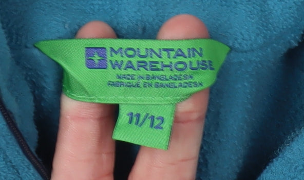 Mountain Warehouse Boys Blue Fleece 1/4 Zip Sweatshirt 11-12 Yrs
