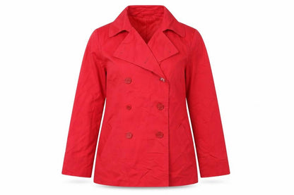 Womens UK Size 12 Mia Moda Red Pea Coat
