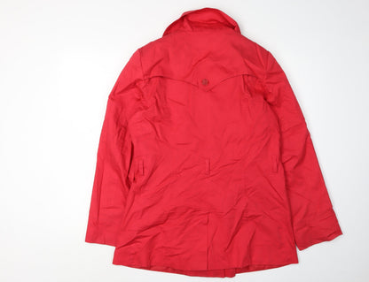Womens UK Size 12 Mia Moda Red Pea Coat
