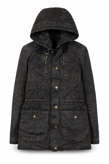Womens UK Size 8 Topshop Black Parka Coat