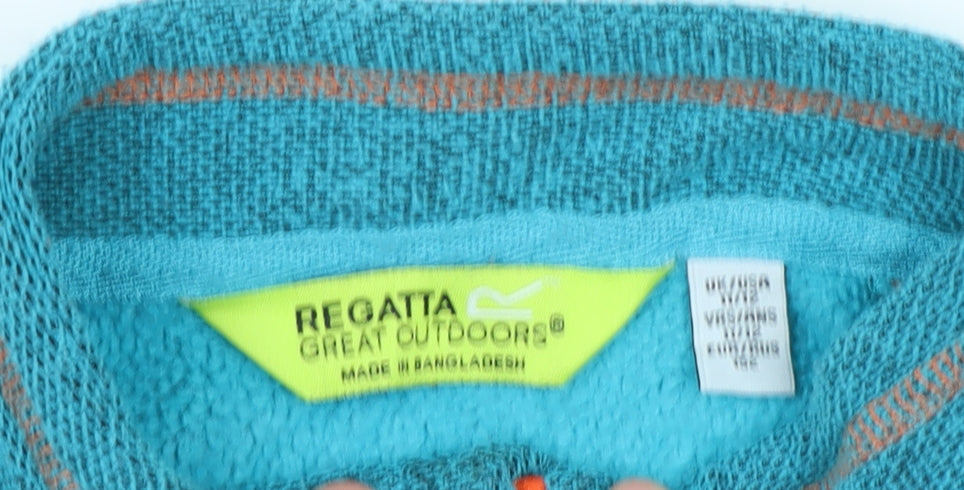 Regatta Boys Blue Fleece Sweatshirt, Size 12, Casual, Lightweight