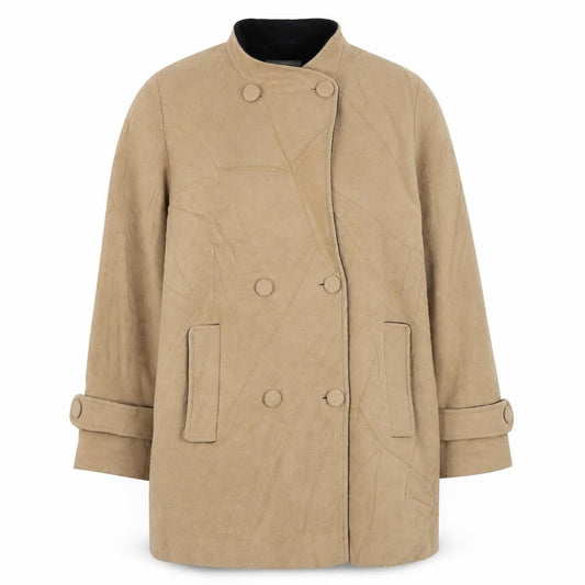 Womens UK Size 10 EWM Beige Pea Coat