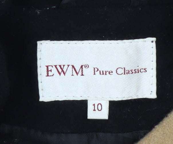 Womens UK Size 10 EWM Beige Pea Coat