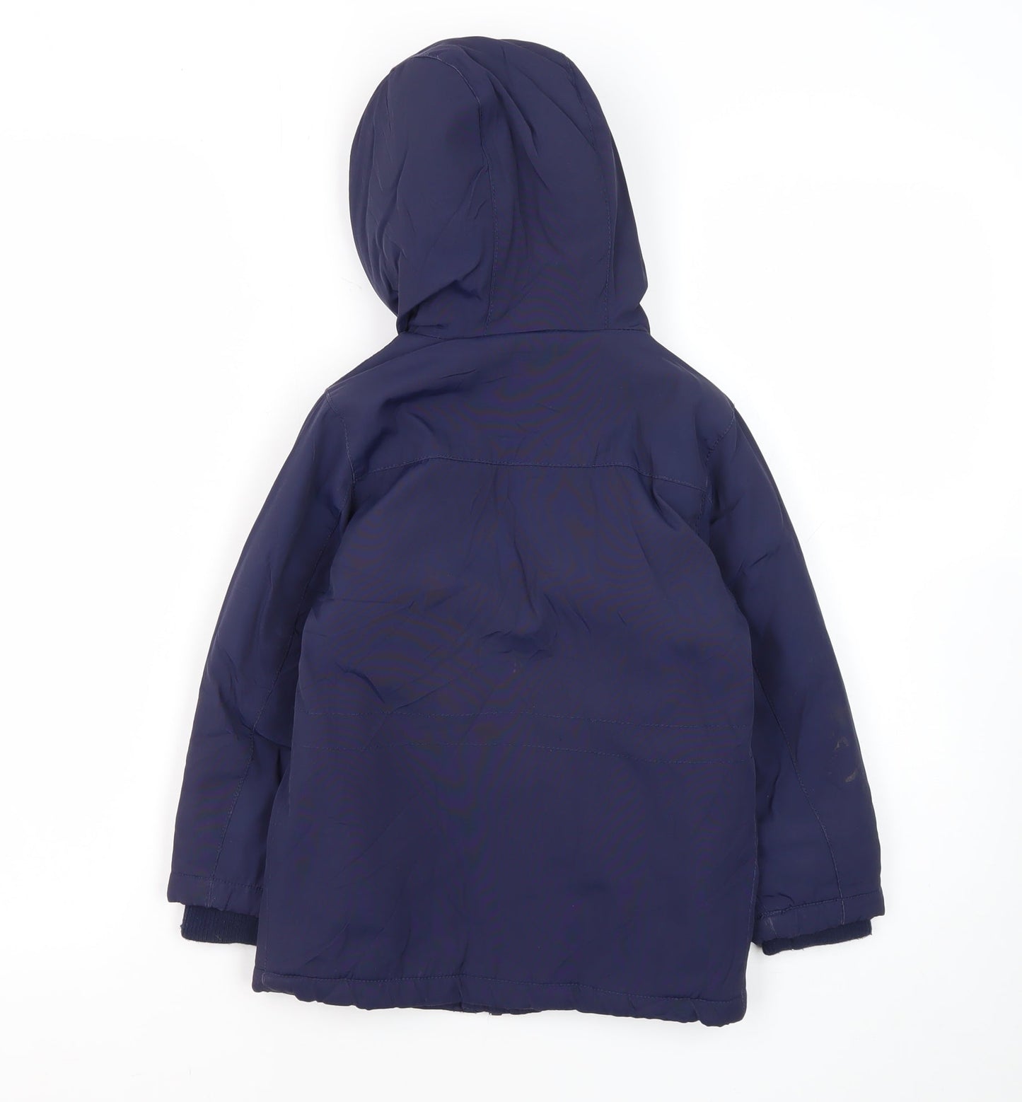 Lyle & Scott Boys Blue Hooded Mid-Length Jacket 3-4 Years
