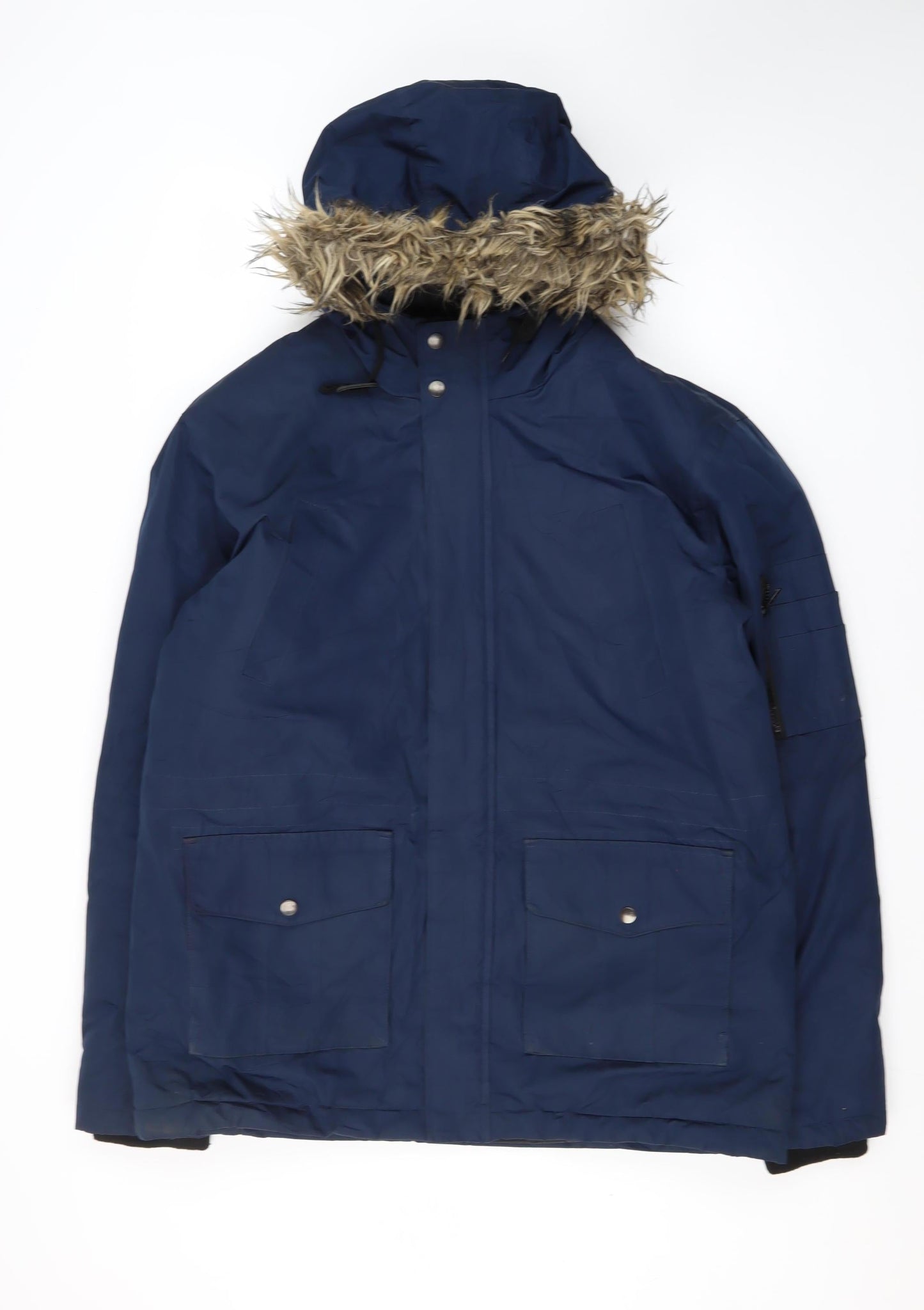 Mens UK Size L French Connection Blue Parka Coat