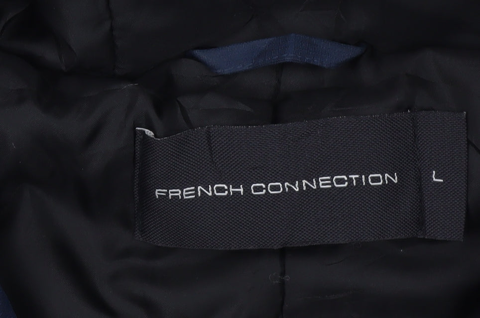 Mens UK Size L French Connection Blue Parka Coat
