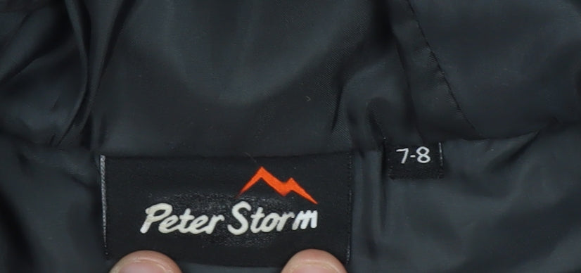 Peter Storm Boys Black Puffer Jacket 7-8 Years