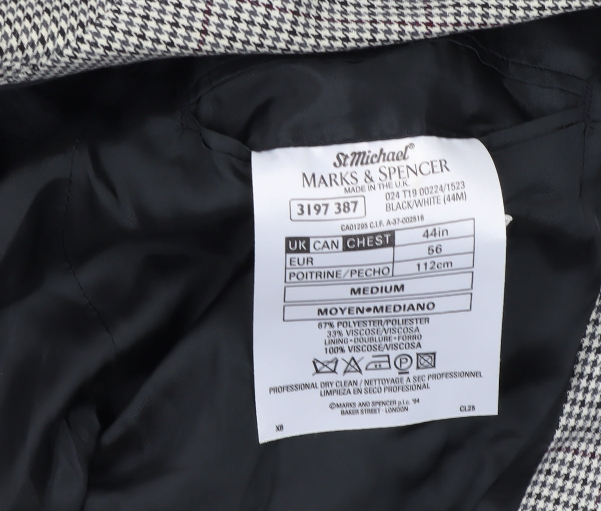 Mens UK Size 44 Marks and Spencer Regular Black Suit Jacket