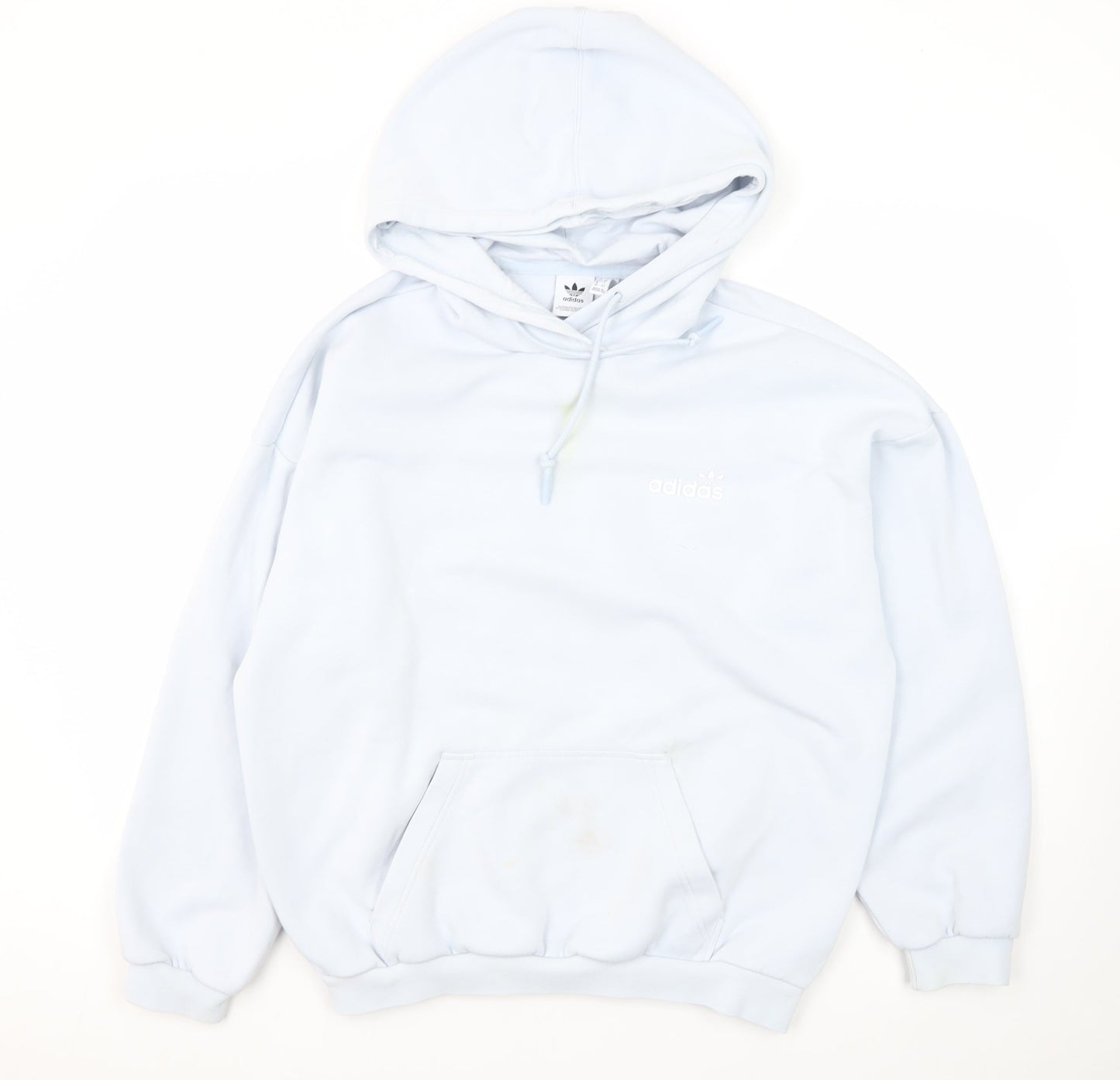 Adidas Unisex White Hoodie, Size 10, Casual Pullover