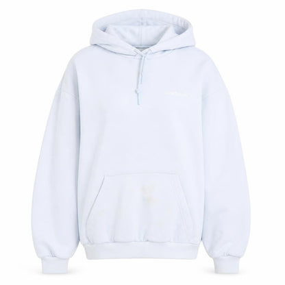 Front view of Adidas unisex white hoodie, size 10, casual pullover