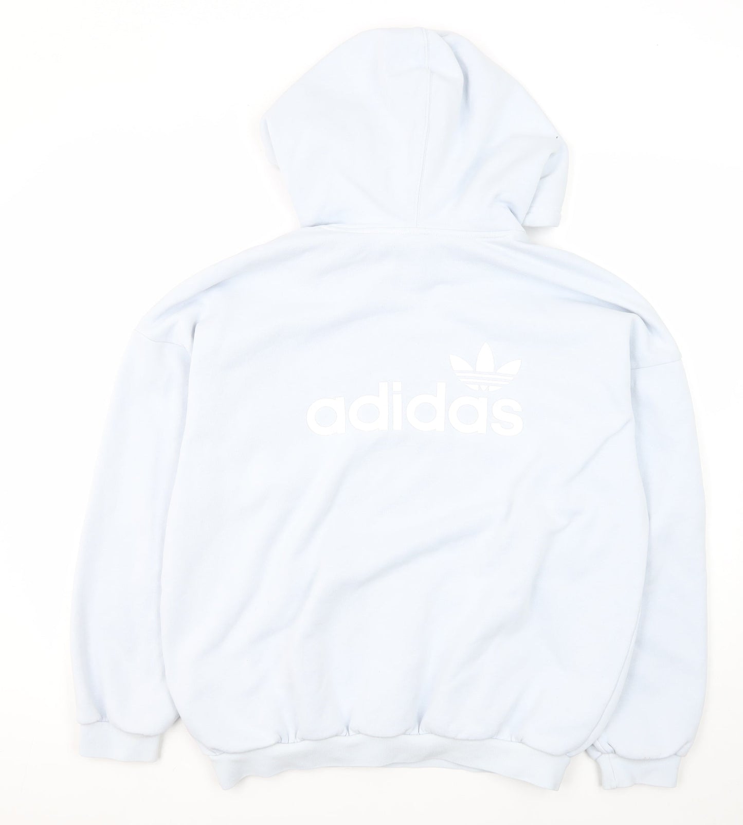 Adidas Unisex White Hoodie, Size 10, Casual Pullover