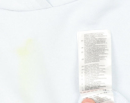 Adidas Unisex White Hoodie, Size 10, Casual Pullover