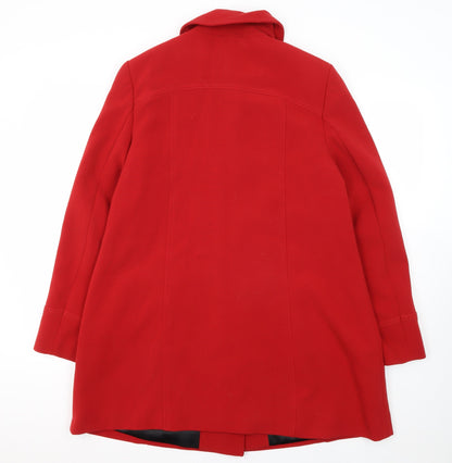 Womens UK Size 12 BHS Red Overcoat