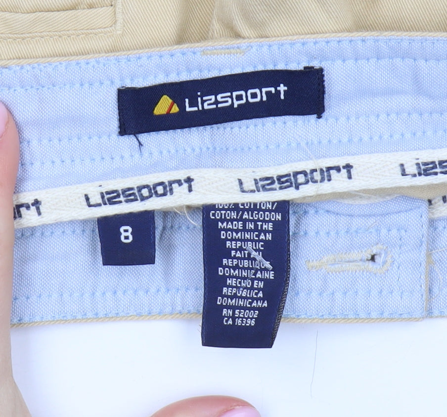 Lizsport Women's Beige Chino Shorts Size 8 Cotton