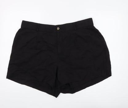 Torrid Women's Black Relaxed Mid-Rise Shorts, Size 12