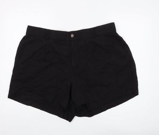 Torrid Women's Black Relaxed Mid-Rise Shorts, Size 12