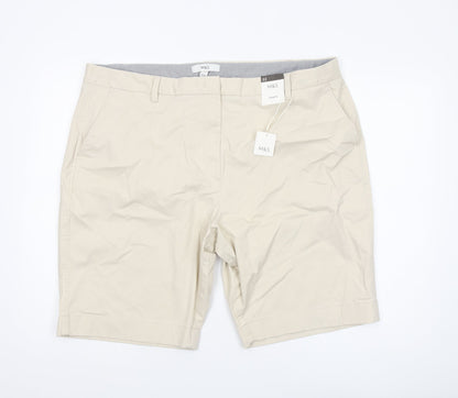 Marks and Spencer Women's Beige Chino Shorts Size 22
