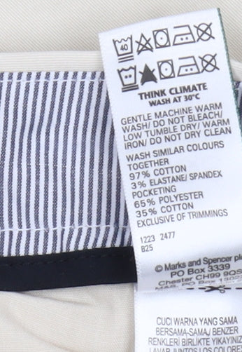 Marks and Spencer Women's Beige Chino Shorts Size 22