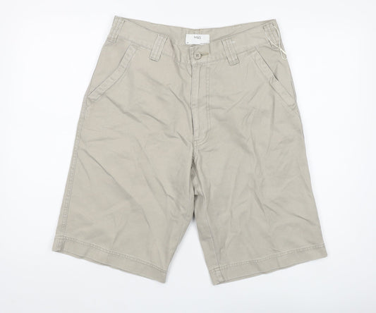 Marks and Spencer Men's Grey Chino Shorts, Size L