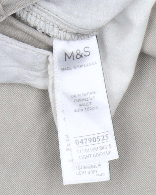 Marks and Spencer Men's Grey Chino Shorts, Size L