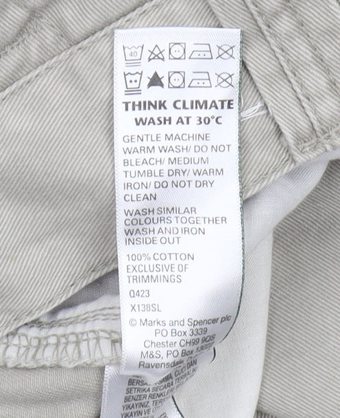 Marks and Spencer Men's Grey Chino Shorts, Size L