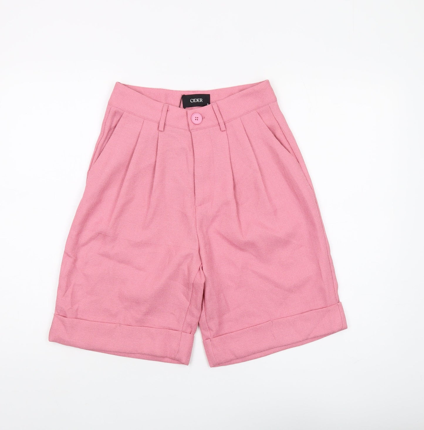 Cider Women’s Pink Chino Shorts - Size S, Spring Style