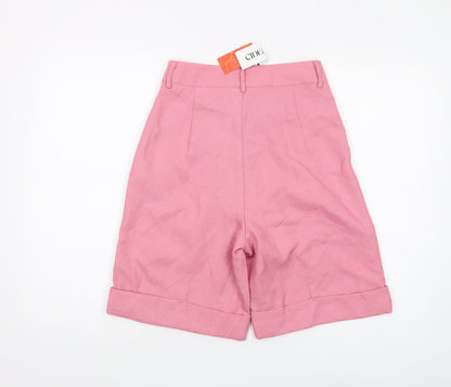 Cider Women’s Pink Chino Shorts - Size S, Spring Style