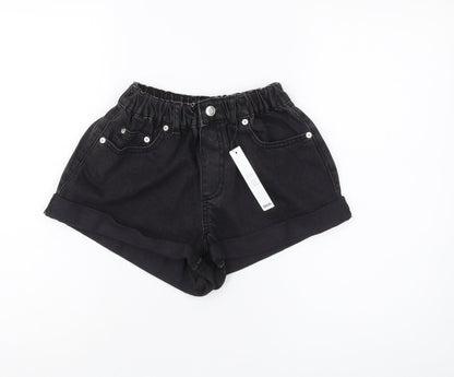 Asos Design Women's Black Mom Denim Shorts Size 8