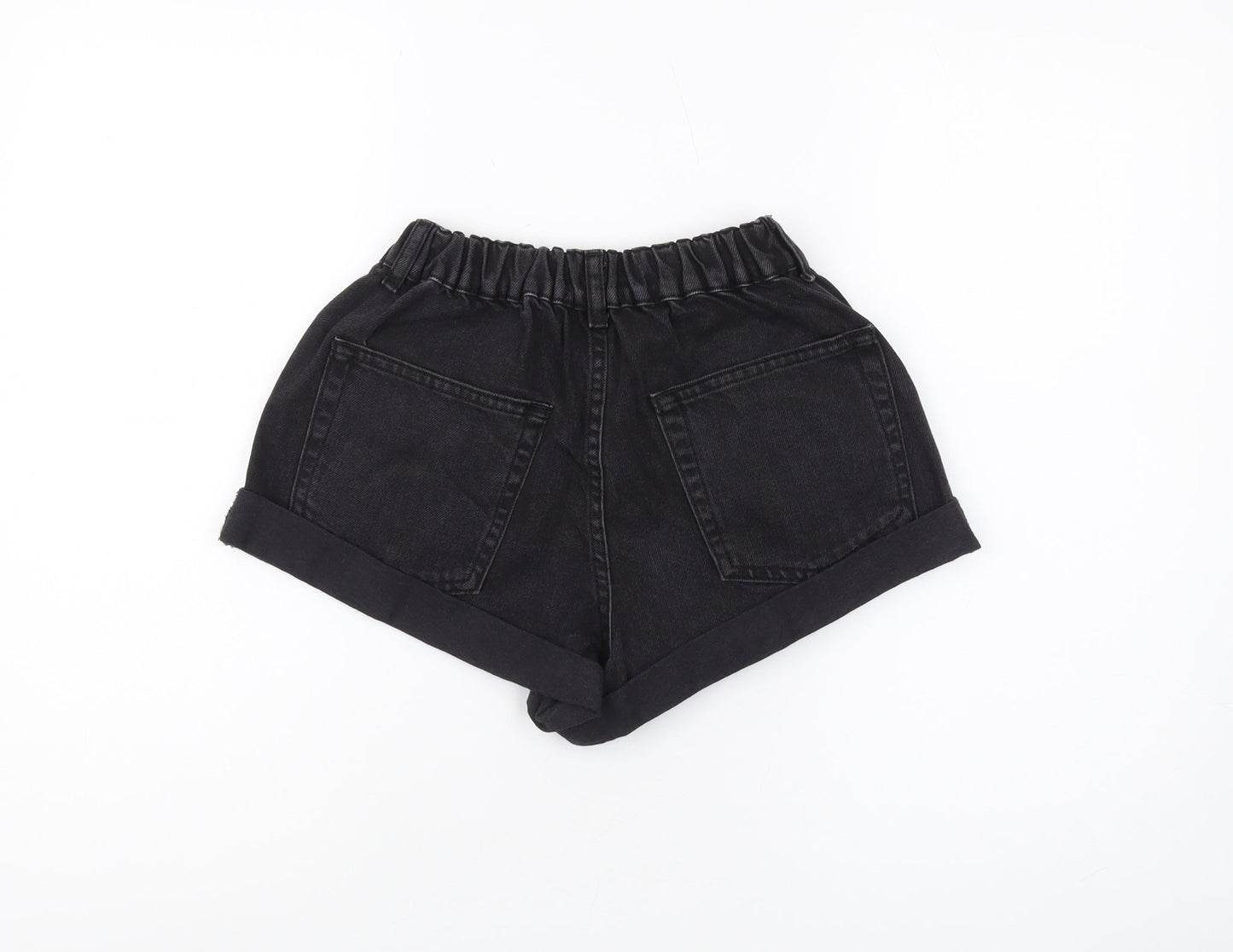 Asos Design Women's Black Mom Denim Shorts Size 8