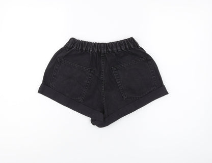 Asos Design Women's Black Mom Denim Shorts Size 8
