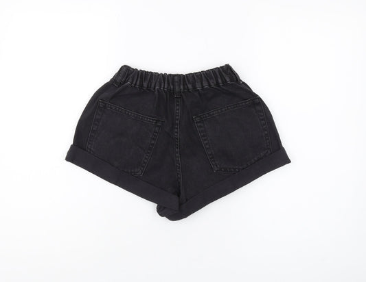 Asos Design Women's Black Mom Denim Shorts Size 8