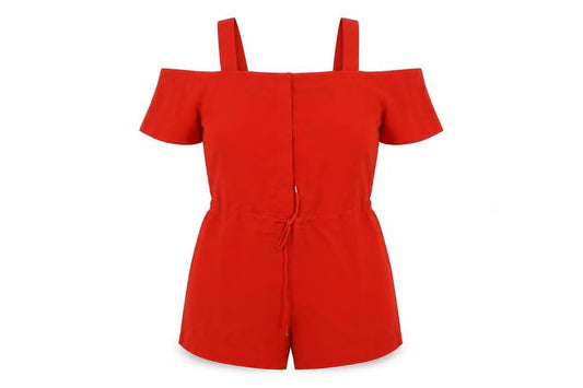 Womens UK Size S Monki One-Piece Red Jumpsuit