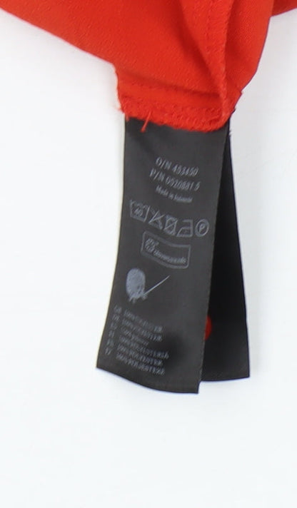 Monki Women's Red Off Shoulder Jumpsuit Size S