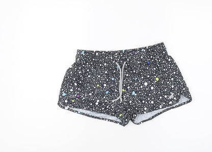 Surf-Cuz Women's Black Polka Dot Sweat Shorts XS