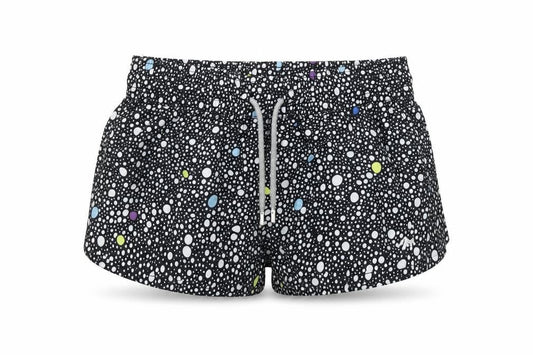 Surf-Cuz Women's Black Polka Dot Sweat Shorts XS