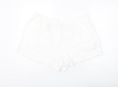 Marks and Spencer Women's White Cotton Shorts Size 22