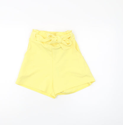Quiz Women's Yellow Paperbag Shorts, Size 6