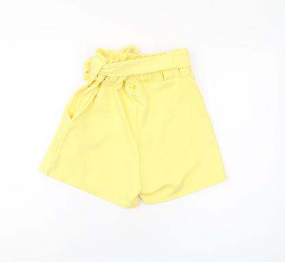 Quiz Women's Yellow Paperbag Shorts, Size 6