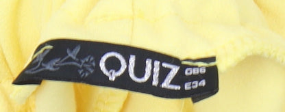 Quiz Women's Yellow Paperbag Shorts, Size 6