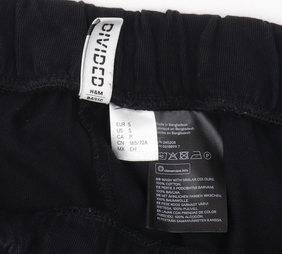 Womens UK Size S Divided Regular Fit  Black Trousers