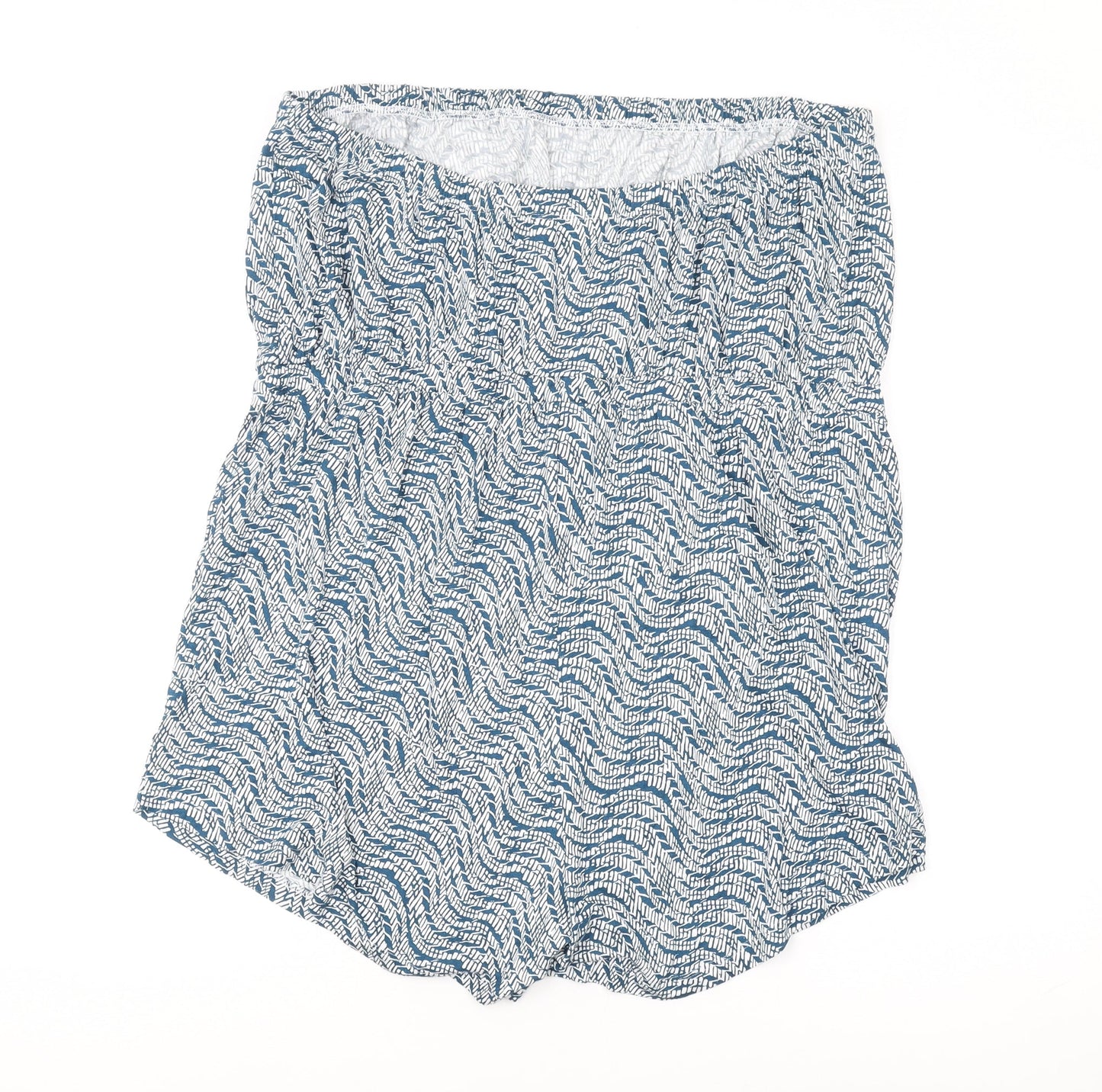 Marks and Spencer Women's Blue Geometric Playsuit Size 24