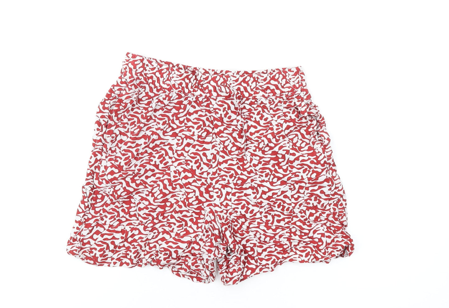 Marks and Spencer Women's Red Animal Print Cotton Shorts