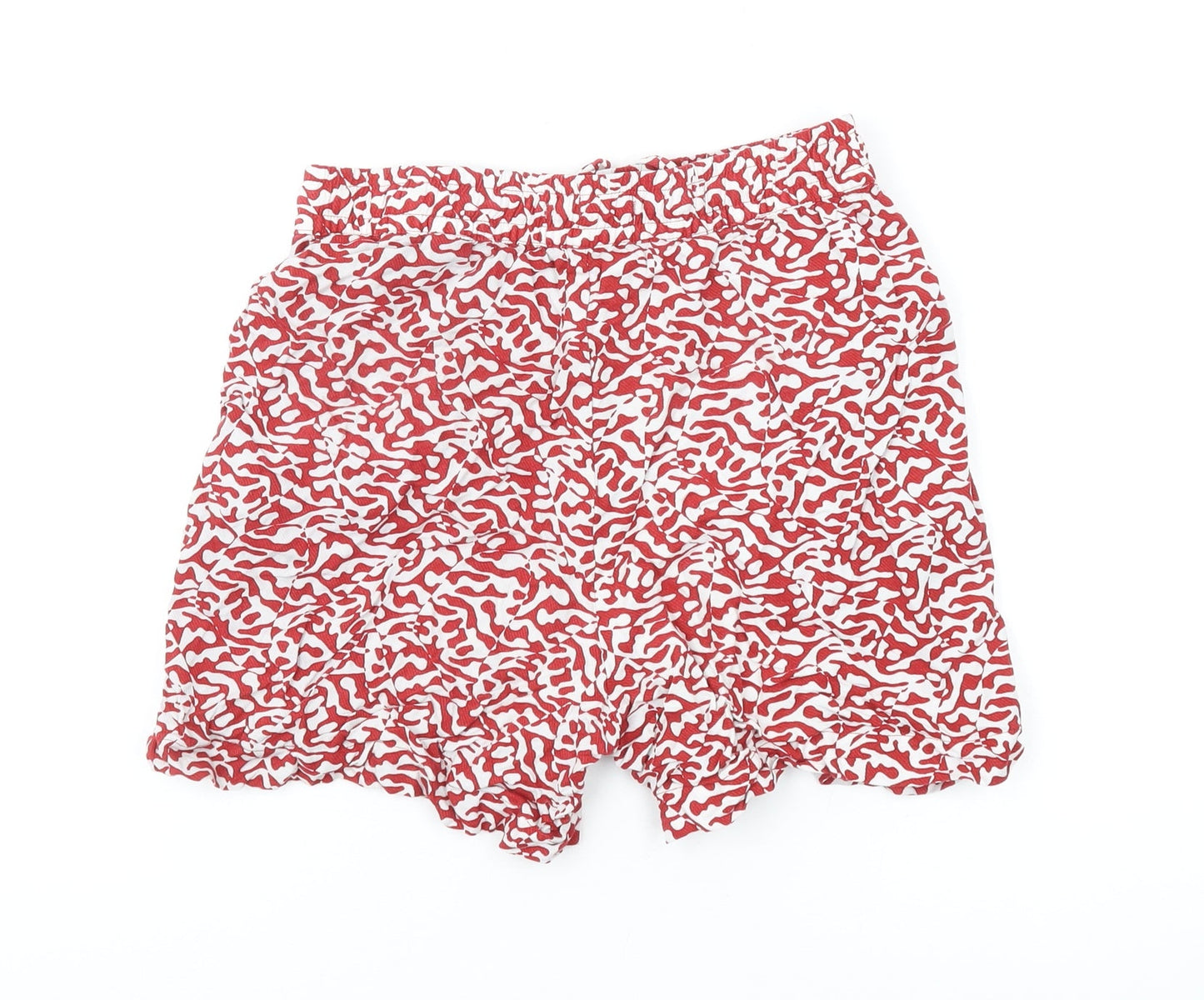 Marks and Spencer Women's Red Animal Print Cotton Shorts