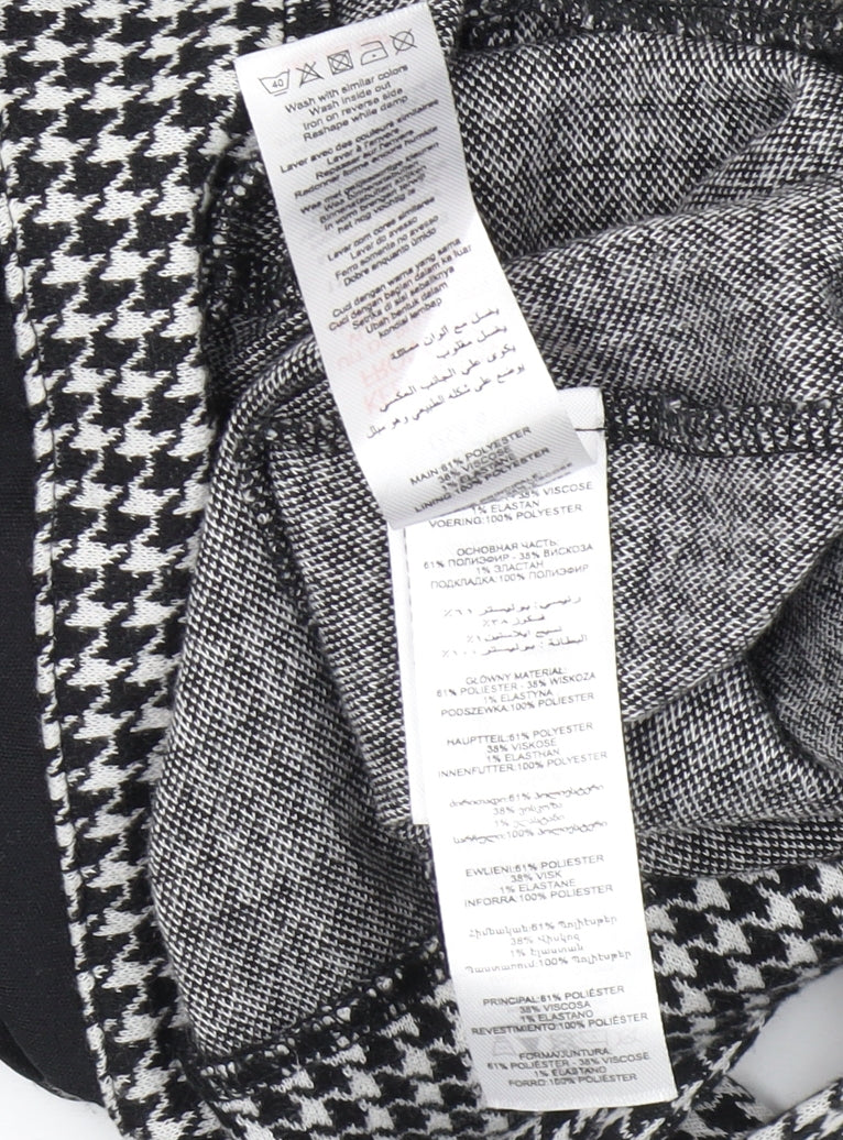 New Look Women's Black Houndstooth Dungaree Size 8