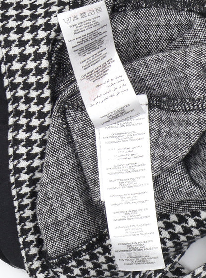 New Look Women's Black Houndstooth Dungaree Size 8