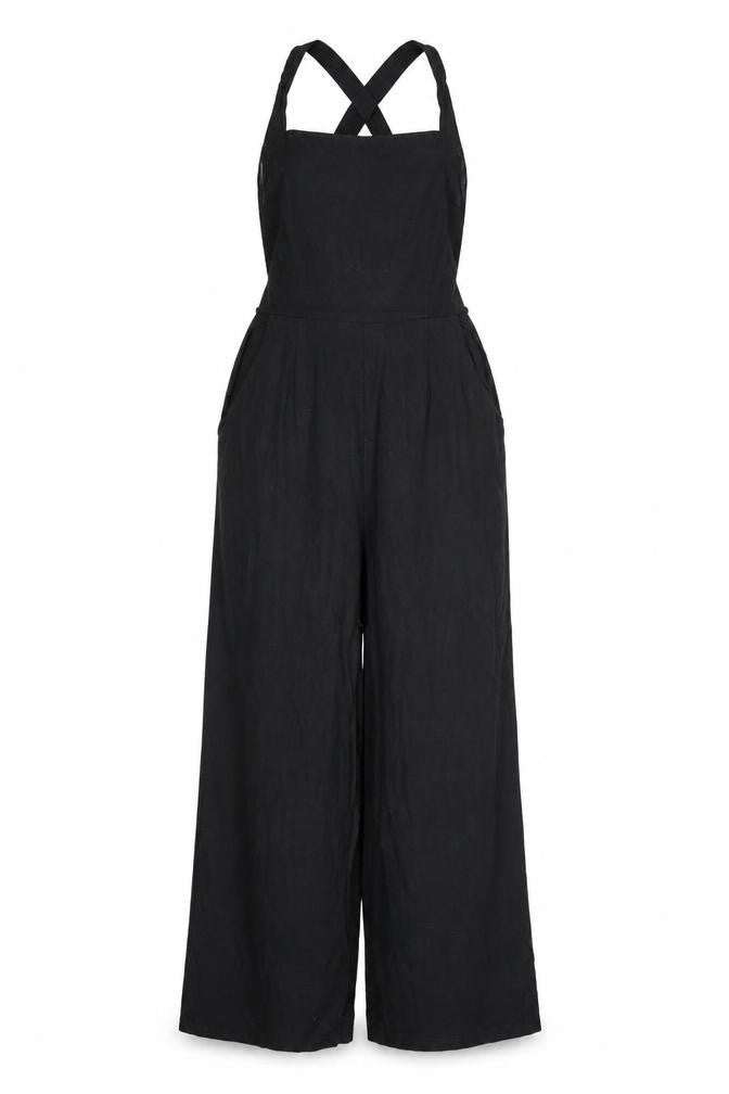 Womens UK Size 8 Nasty Gal One-Piece Black Jumpsuit