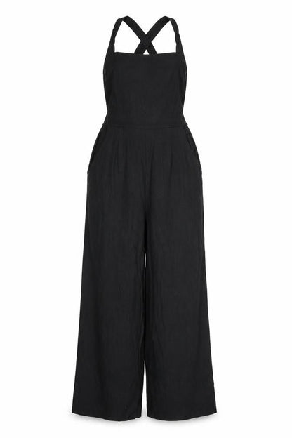 Womens UK Size 8 Nasty Gal One-Piece Black Jumpsuit